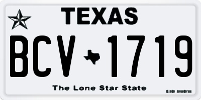 TX license plate BCV1719