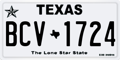 TX license plate BCV1724