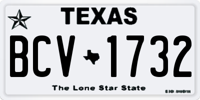 TX license plate BCV1732