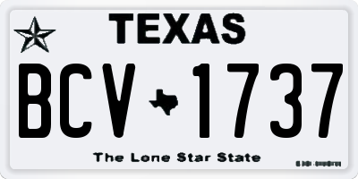 TX license plate BCV1737