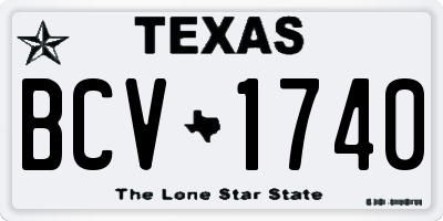 TX license plate BCV1740