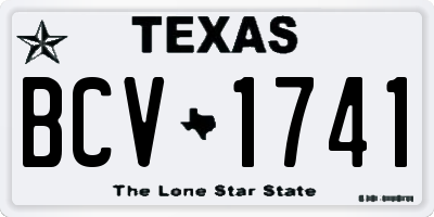 TX license plate BCV1741