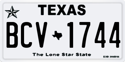 TX license plate BCV1744