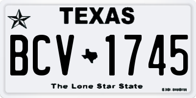 TX license plate BCV1745