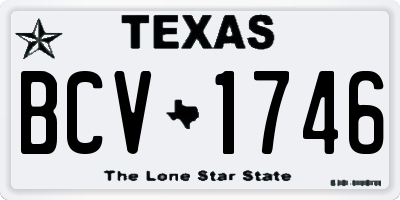 TX license plate BCV1746
