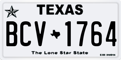 TX license plate BCV1764