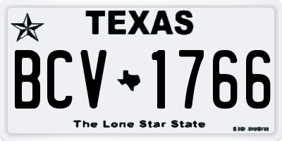 TX license plate BCV1766