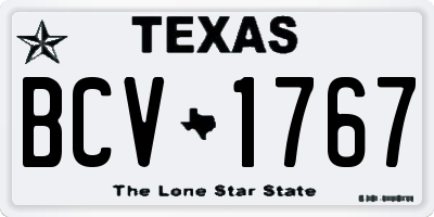 TX license plate BCV1767