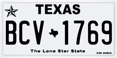 TX license plate BCV1769