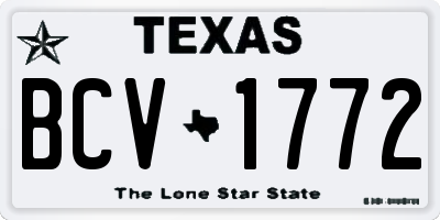TX license plate BCV1772