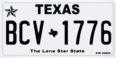 TX license plate BCV1776