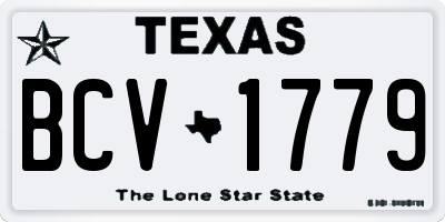 TX license plate BCV1779