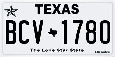 TX license plate BCV1780