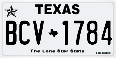 TX license plate BCV1784
