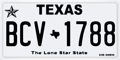 TX license plate BCV1788