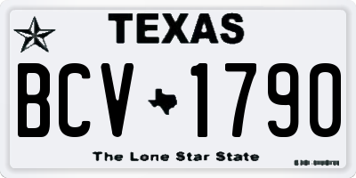 TX license plate BCV1790