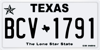 TX license plate BCV1791