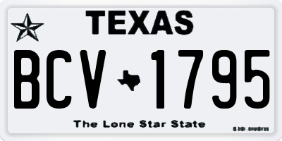TX license plate BCV1795