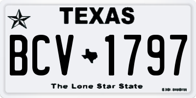 TX license plate BCV1797