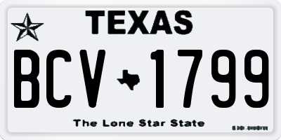 TX license plate BCV1799