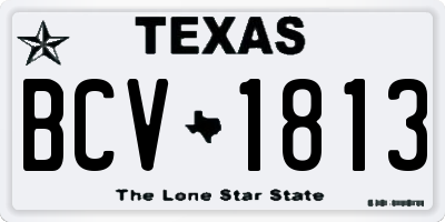 TX license plate BCV1813