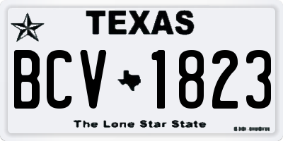 TX license plate BCV1823