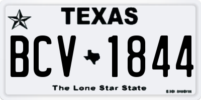 TX license plate BCV1844