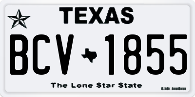 TX license plate BCV1855