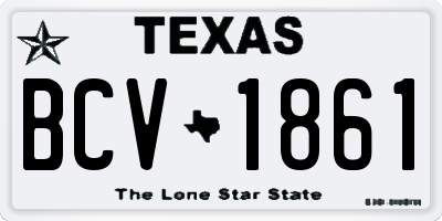 TX license plate BCV1861