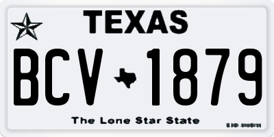 TX license plate BCV1879