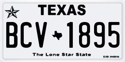 TX license plate BCV1895