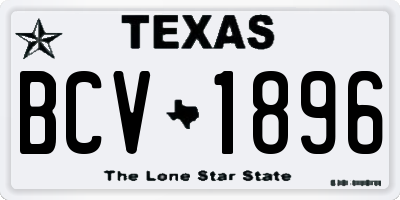 TX license plate BCV1896