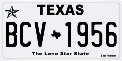 TX license plate BCV1956