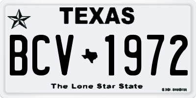 TX license plate BCV1972