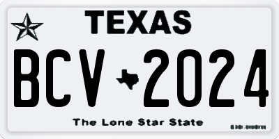 TX license plate BCV2024