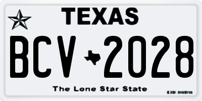 TX license plate BCV2028