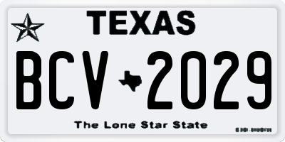 TX license plate BCV2029