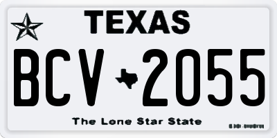 TX license plate BCV2055