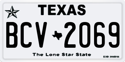 TX license plate BCV2069