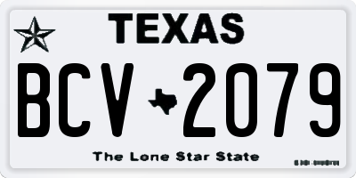 TX license plate BCV2079