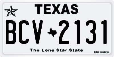 TX license plate BCV2131