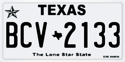 TX license plate BCV2133