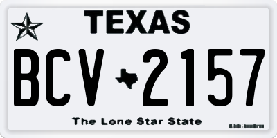 TX license plate BCV2157