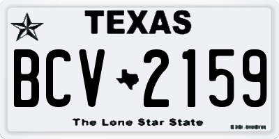 TX license plate BCV2159