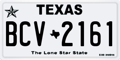 TX license plate BCV2161