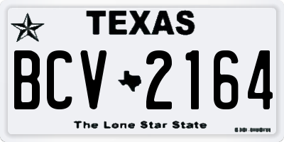 TX license plate BCV2164