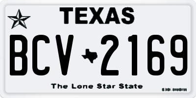 TX license plate BCV2169