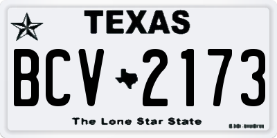TX license plate BCV2173
