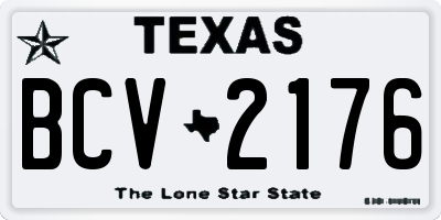TX license plate BCV2176