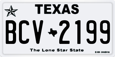 TX license plate BCV2199